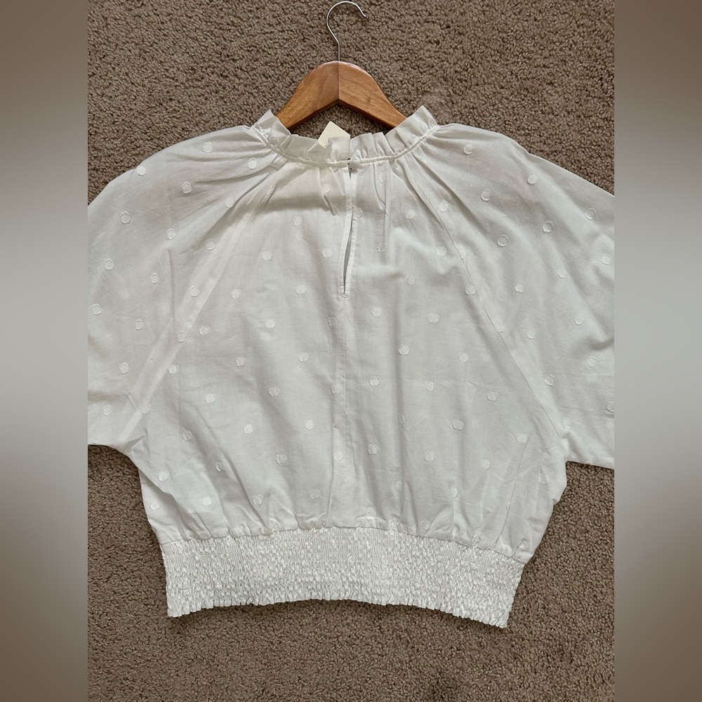 NWT Anthropologie Maeve Polka Dot Puffed-Sleeve Blouse 14 - Picture 15 of 15